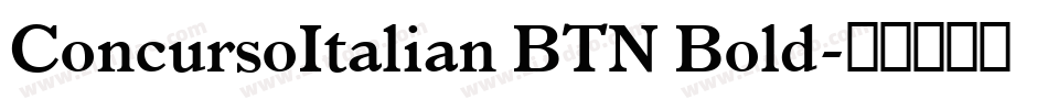 ConcursoItalian BTN Bold字体转换